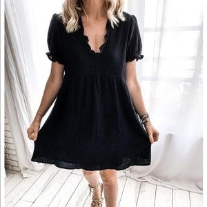NWOT. Black mini dress